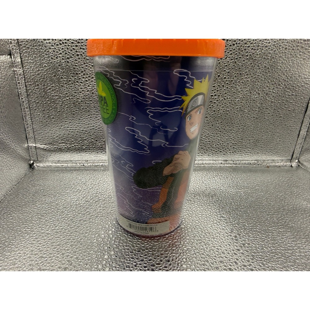 Naruto Shippuden Tumbler Cup with‎ Lid and Straw Orange Funky